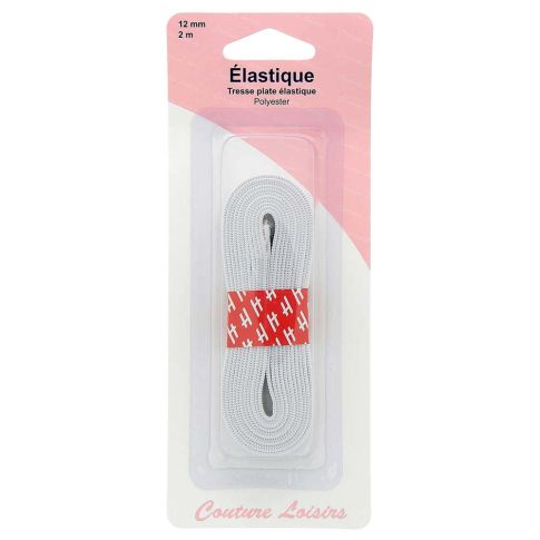 Elastique 9 mm Blanc - 2 mètres