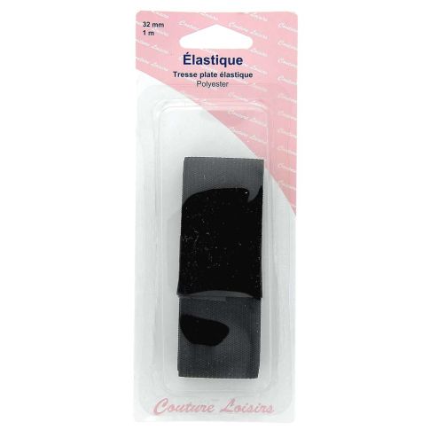 Elastique 32 mm Noir - 1 mètre