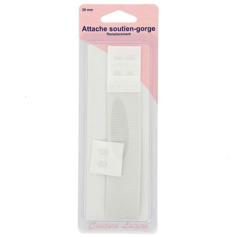 Attache pour soutiens-gorge 28 mm - Blanc