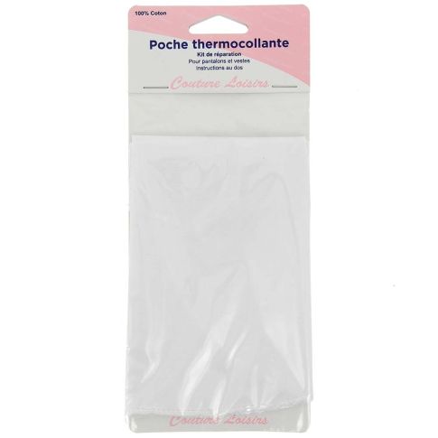 Poche de remplacement thermocollante pour veste et pantalon - Blanc	