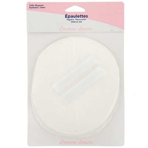 Epaulettes raglans taille moyenne Blanc 13 mm