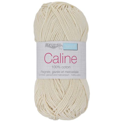 Pelote de fil à tricoter Coton Caline 50g - Ecru