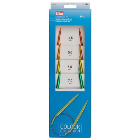 Set de 4 aiguilles à tricoter circulaires Prym 4,5 à 7 mm