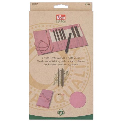 Set d'aiguilles à tricoter Prym Natural à 2 pointes