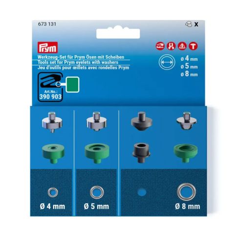Jeu d'outils pour œillets Prym - 4, 5 et 8 mm
