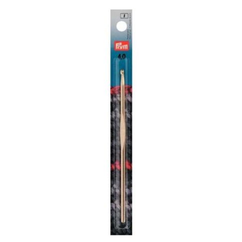 Crochet pour laine aluminium Prym avec surface de guidage - 4,0 mm