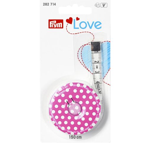 Centimètre enrouleur 150 cm Prym Love - Fuchsia