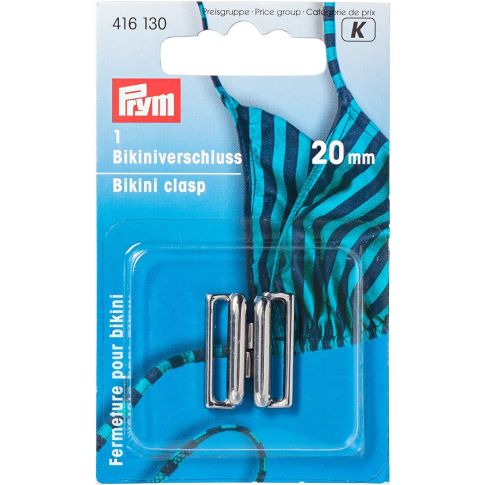 Clip maillot de bain Prym 20 mm - Rectangulaire argent