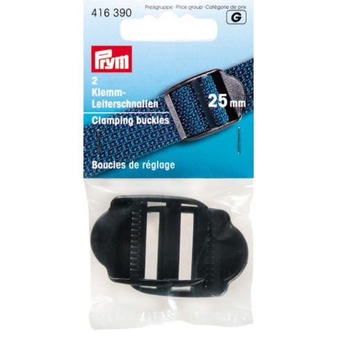 Boucles de réglage noires Prym - 25 mm