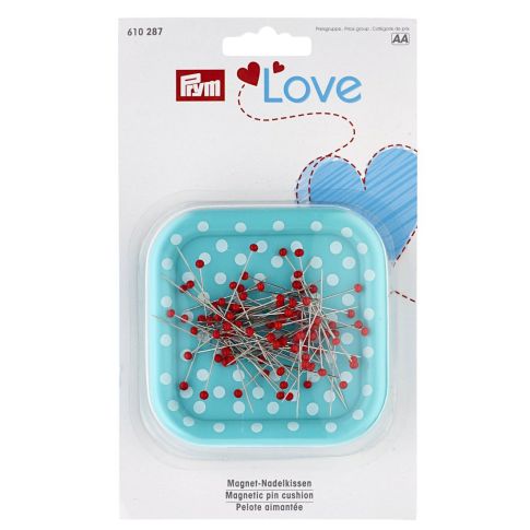 Pelote aimantée Prym Love et épingles tête verre