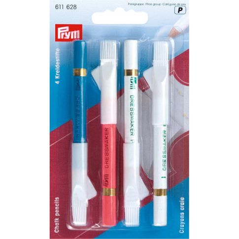 Crayons craie avec brosse pour effacer Prym