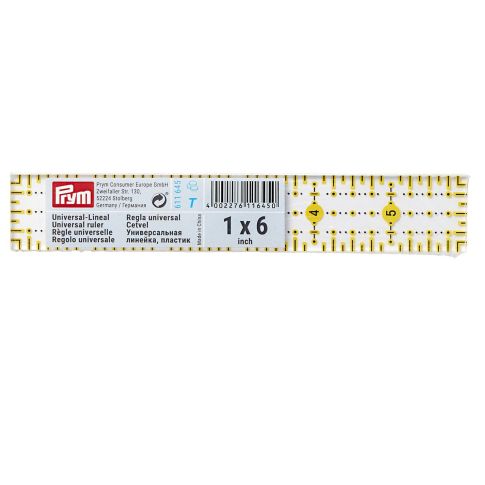 Règle universelle Omnigrid Prym - 1 x 6 inch