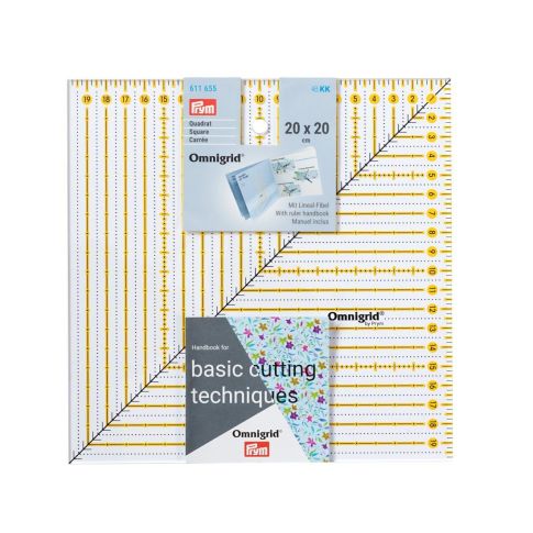 Règle Patchwork Omnigrid Prym - Carré 20 x 20 cm