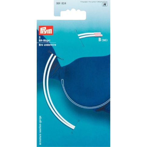 Armatures de soutien-gorge blanches Prym - Taille B 90