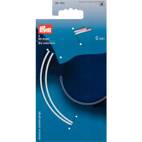 Armatures de soutien-gorge blanches Prym - Taille C 95