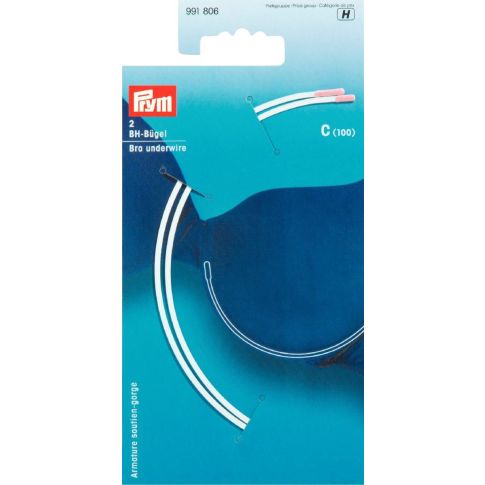 Armatures de soutien-gorge blanches Prym - Taille C 100