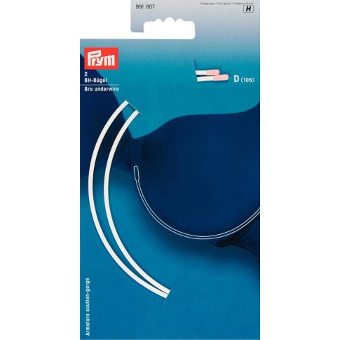 Armatures de soutien-gorge blanches Prym - Taille D 105