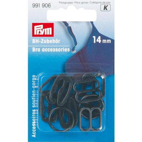 Accessoires de soutien-gorge Prym Noir - 14 mm