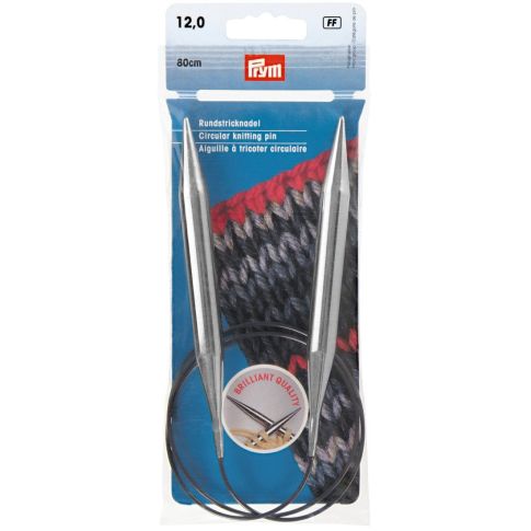 Aiguilles à tricoter circulaires Prym 80 cm - 10 Tailles