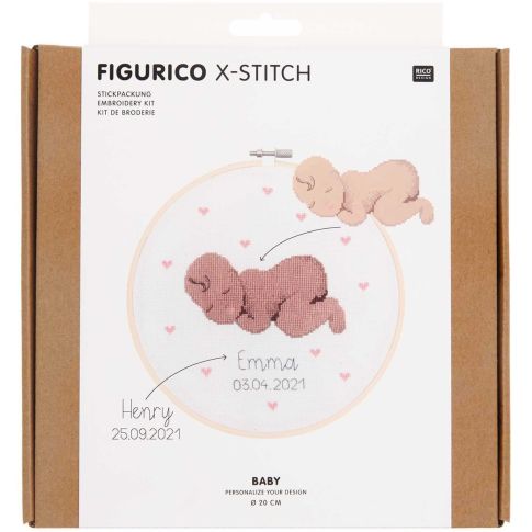 Kit Broderie Figurico bébé - Rico Design
