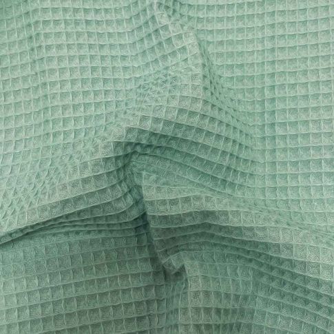 Tissu Nid d'abeille uni Vert amande