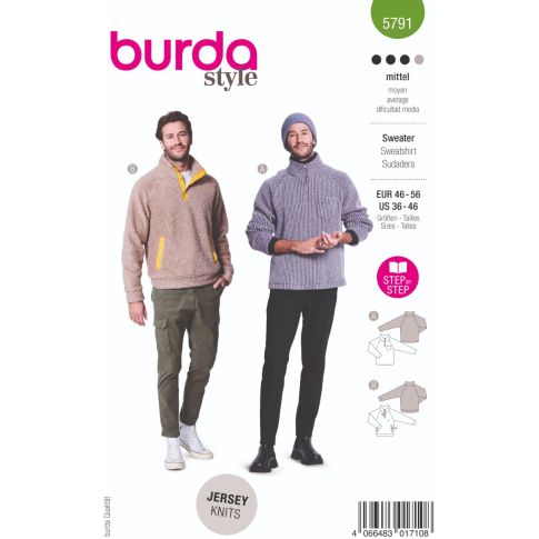 Patron Burda 5791 Sweat