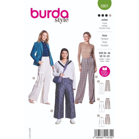 Patron Burda 5801 Pantalon