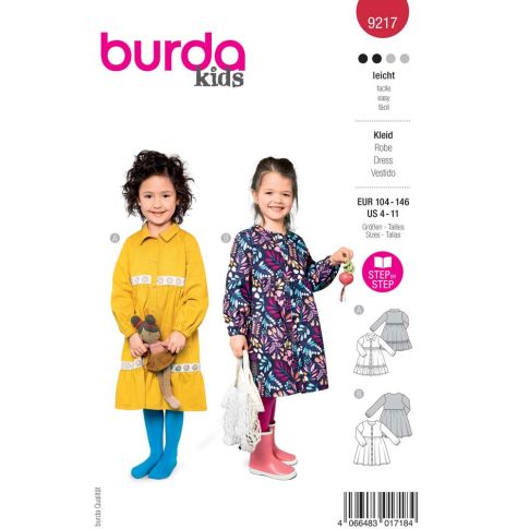Patron Burda 9217 Robe Enfant