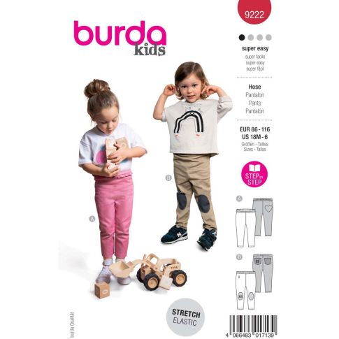Patron Burda 9222 Pantalon Enfant