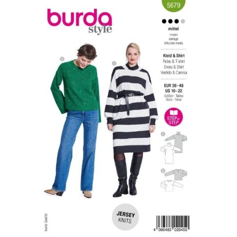 Patron Burda 5679 Robe & T-Shirt