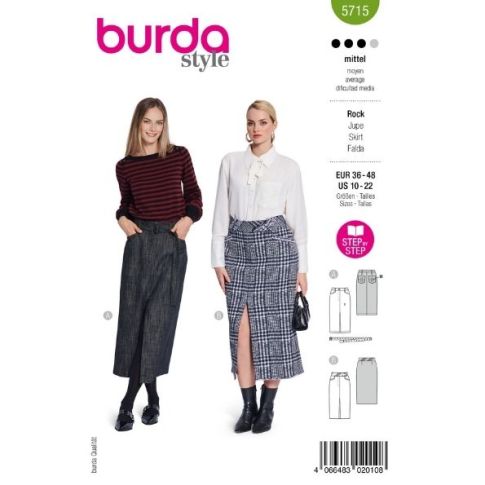 Patron Burda 5715 Jupe