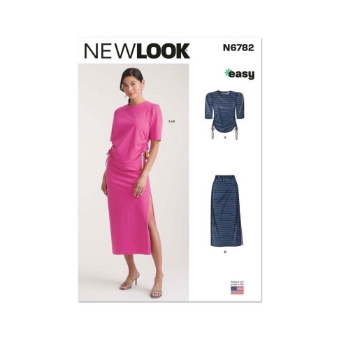 Patron New Look 6782 - Haut et Jupe en Tricot
