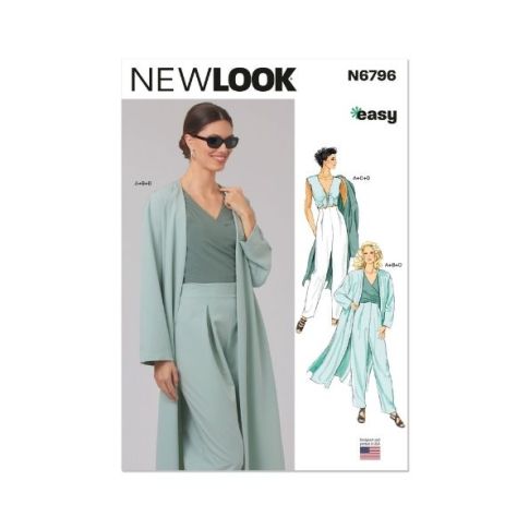 Patron New Look 6796 Manteau, haut et pantalon