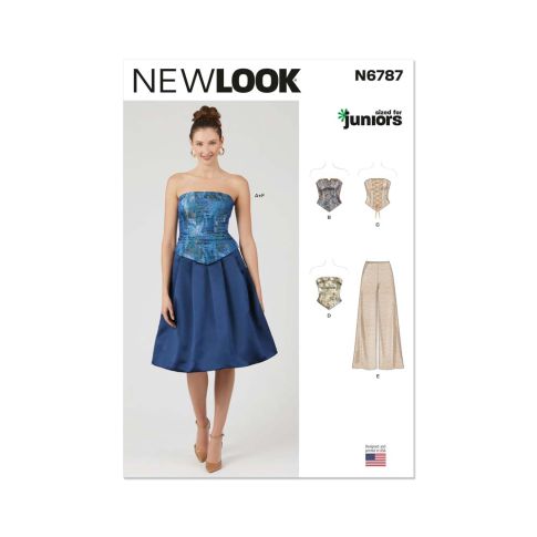 Patron New Look 6787 Corsets, Pantalon et Jupe