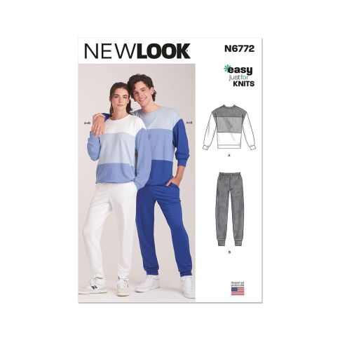 Patron New Look  6772 Haut et pantalon unisex