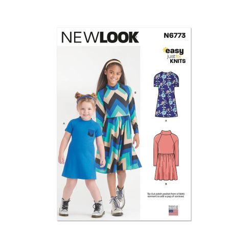 Patron New Look  6773 Robe en tricot pour enfants