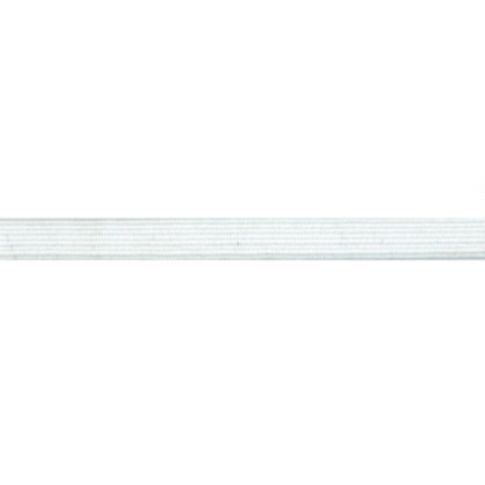 Elastique tubulaire polyester 6 mm Blanc x1m