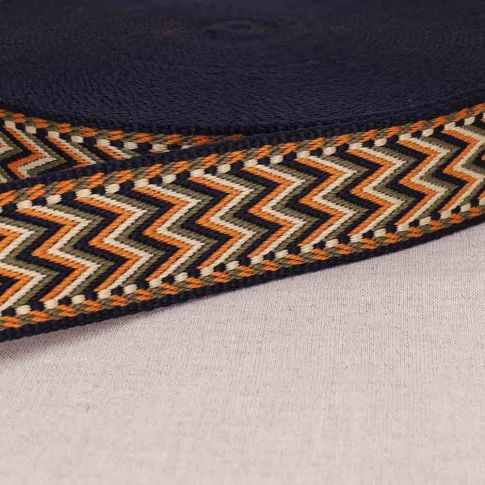 Sangle Polyester 38 mn Chevrons Saumon x 1m