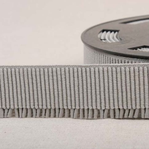 Elastique Bord Côte 40 mm Gris clair x1m