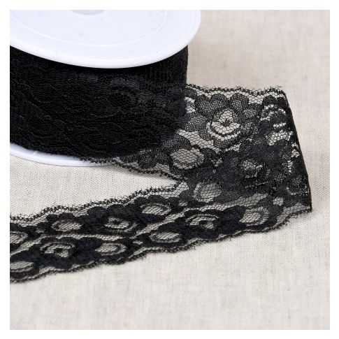 Dentelle Entre deux 45 mm - Noir