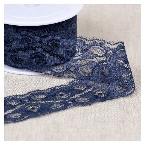 Dentelle Entre deux 45 mm - Bleu Marine
