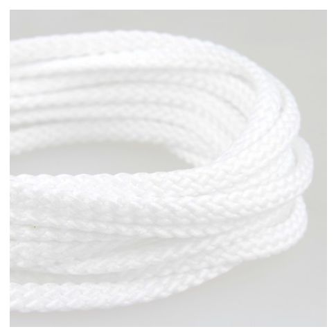 Cordon Tressé 5 mm - Blanc