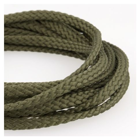 Cordon Tressé 5 mm - Vert Kaki