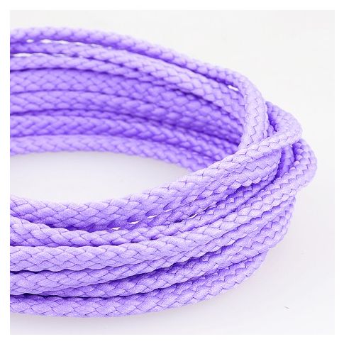 Cordon Tressé 5 mm - Mauve