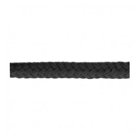 Cordon Tressé tubulaire 11 mm Noir x1m