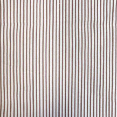 Tissu Coton imprimé Arty Rayé ocre sur fond Blanc