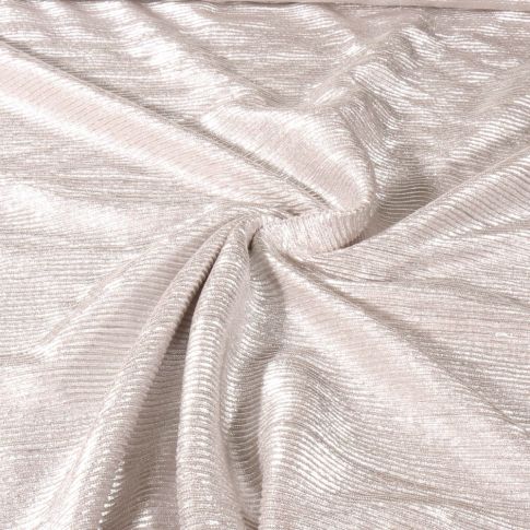 Tissu Plissé Shinny pailleté argenté sur fond Argent