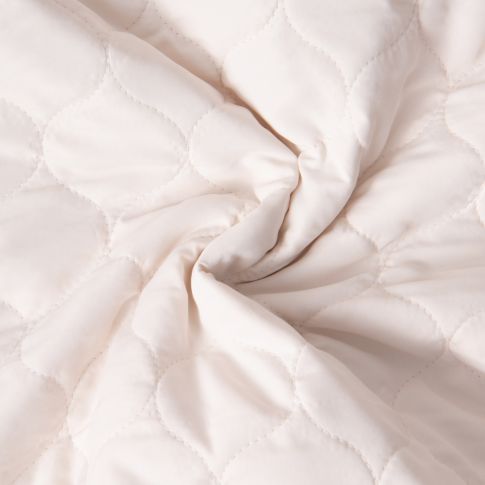 Tissu Doudoune matelassé Garance   sur fond Ecru