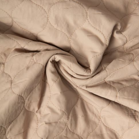 Tissu Doudoune matelassé Garance   sur fond Beige sable