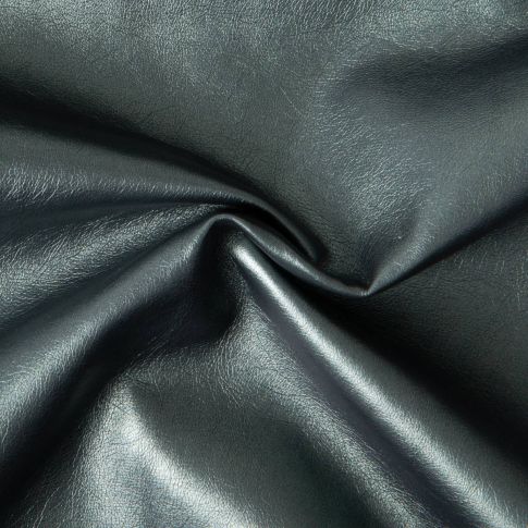 Tissu Simili cuir d'habillement métallisé souple uni Vert